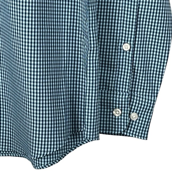 Perry Ellis Men’s Slim Fit Stretch Spread Collar Checkered Shirt Size Medium - Picture 6 of 11